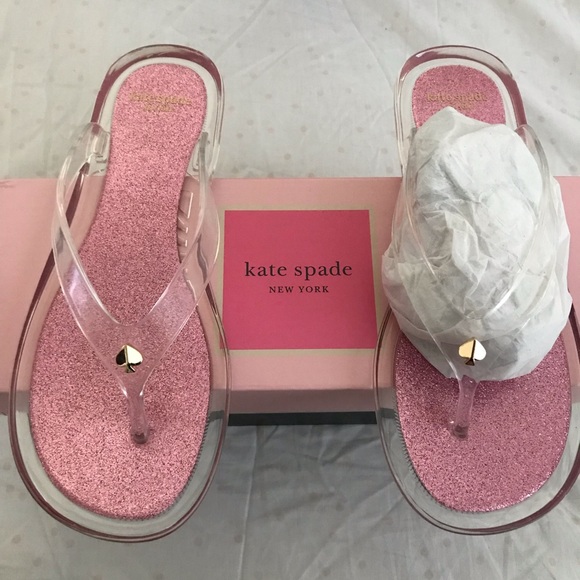 pink clear sandals